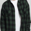 Urban Classics Checked Flanell Shirt černá / tmavě zelená