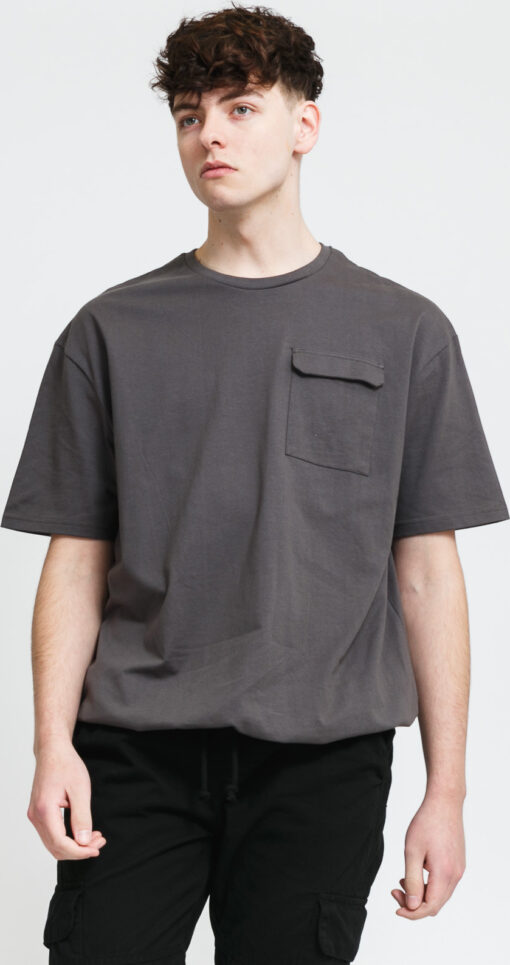 Urban Classics Heavy Boxy Tactics Tee tmavě šedé