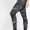 Urban Classics Ladies AOP Leggings černé / bílé