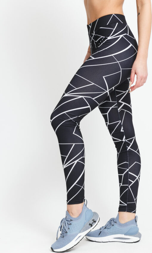 Urban Classics Ladies AOP Leggings černé / bílé