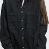 Urban Classics adies Denim Oversized hirt black stone washed