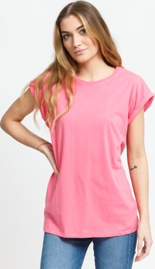 Urban Classics adies Extended Shoulder Tee růžové