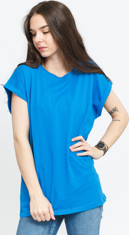 Urban Classics adies Extended houlder Tee modré