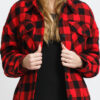 Urban Classics adies Flanell Padded Overshirt černá / červená