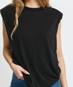 Urban Classics adies odal Padded Shoulder Tank černé