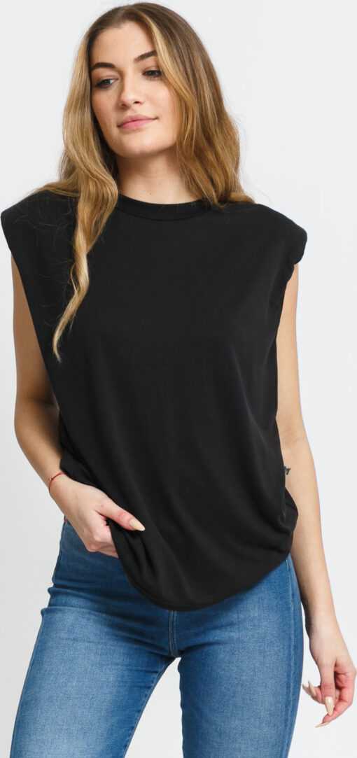 Urban Classics adies odal Padded Shoulder Tank černé