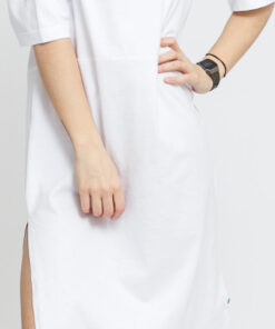 Urban Classics adies Organic Oversized Slit Tee Dress bílé