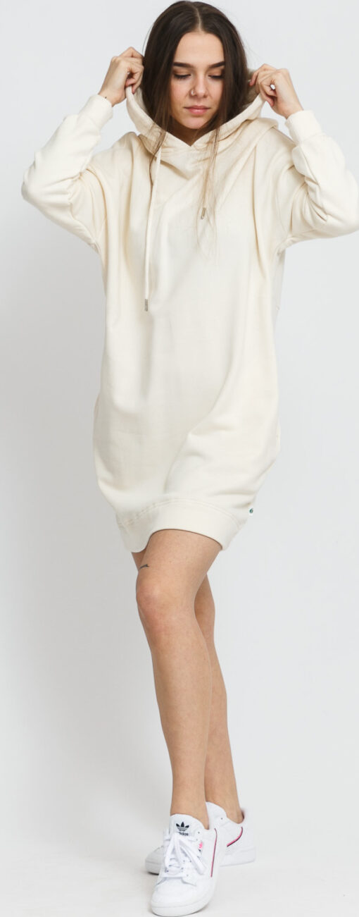 Urban Classics adies Organic Oversized Terry Hoody Dress krémové