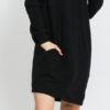 Urban Classics adies Organic Oversized Terry Hoody Dress černé