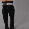 Urban Classics Ladies Overknee Socks 2-Pack černé / šedé