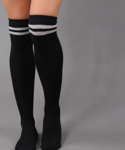 Urban Classics Ladies Overknee Socks 2-Pack černé / šedé