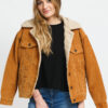 Urban Classics Ladies Oversize herpa Corduroy Jacket hnědá