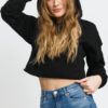 Urban Classics adies Oversized Cropped Hoody černá