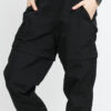 Urban Classics adies hiny Crinkle Nylon Zip Pants černé