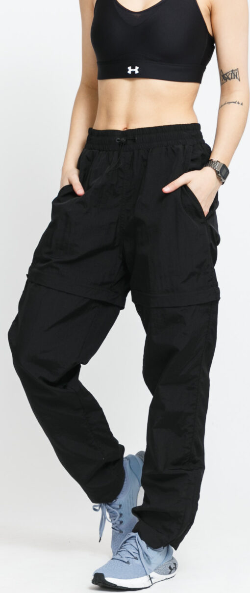 Urban Classics adies hiny Crinkle Nylon Zip Pants černé