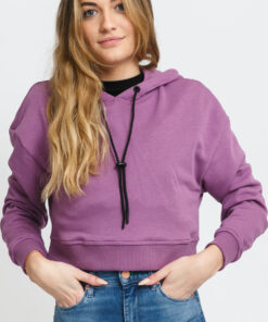 Urban Classics adies hort Terry Hoody fialová