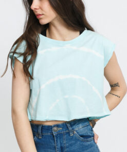 Urban Classics adies hort Tie Dye Tee světle modré / bílé