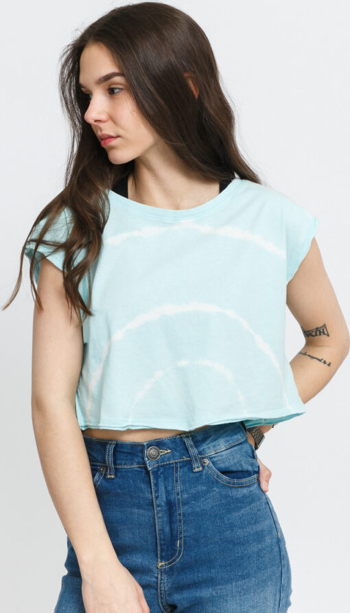 Urban Classics adies hort Tie Dye Tee světle modré / bílé