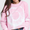 Urban Classics adies Tie Dye Cropped Crewneck růžová / bílá