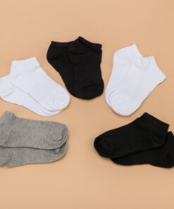 Urban Classics No Show Socks 5-Pack černé / bílé / šedé