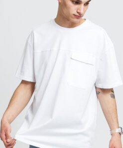 Urban Classics Oversized Big Flap Pocket Tee bílé