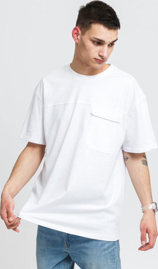 Urban Classics Oversized Big Flap Pocket Tee bílé