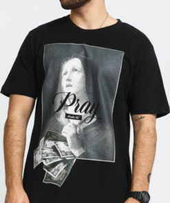 Urban Classics Pray Dollar Tee černé