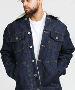 Urban Classics herpa ined Jeans Jacket rinsed denim