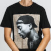 Urban Classics Tupac Cracked Background Tee černé