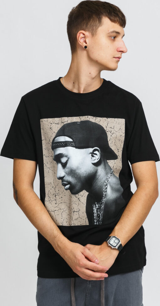 Urban Classics Tupac Cracked Background Tee černé