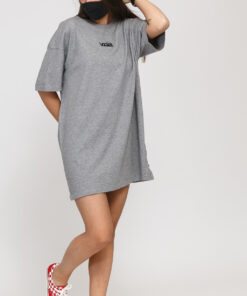 Vans W Center Vee Tee Dress melange šedé