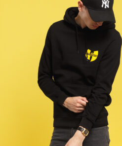 WU WEAR Chest Logo Hoody černá