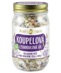 Purity Vision Levandulová koupelová sůl (400 g) - uvolní svaly a zrelaxuje