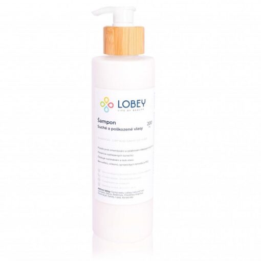 Lobey Šampon na suché a poškozené vlasy (200 ml) - posiluje a hydratuje