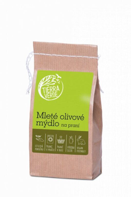 Tierra Verde Mleté olivové mýdlo na praní (200 g) - i pro nejjemnější prádlo