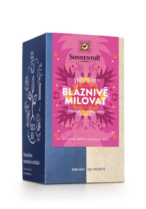 Sonnentor Bylinná směs Štěstí je bláznivě milovat BIO - nálevové sáčky (18 x 2 g)