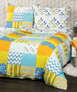 4Home Krepové povlečení Patchwork blue