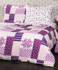 4Home Krepové povlečení Patchwork violet