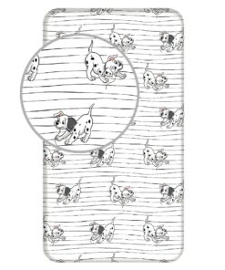 Jerry Fabrics Dětské bavlněné prostěradlo 101 Dalmatians Lucky stripe