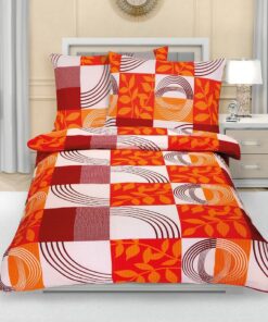 Bellatex Krepové povlečení Patchwork oranžová